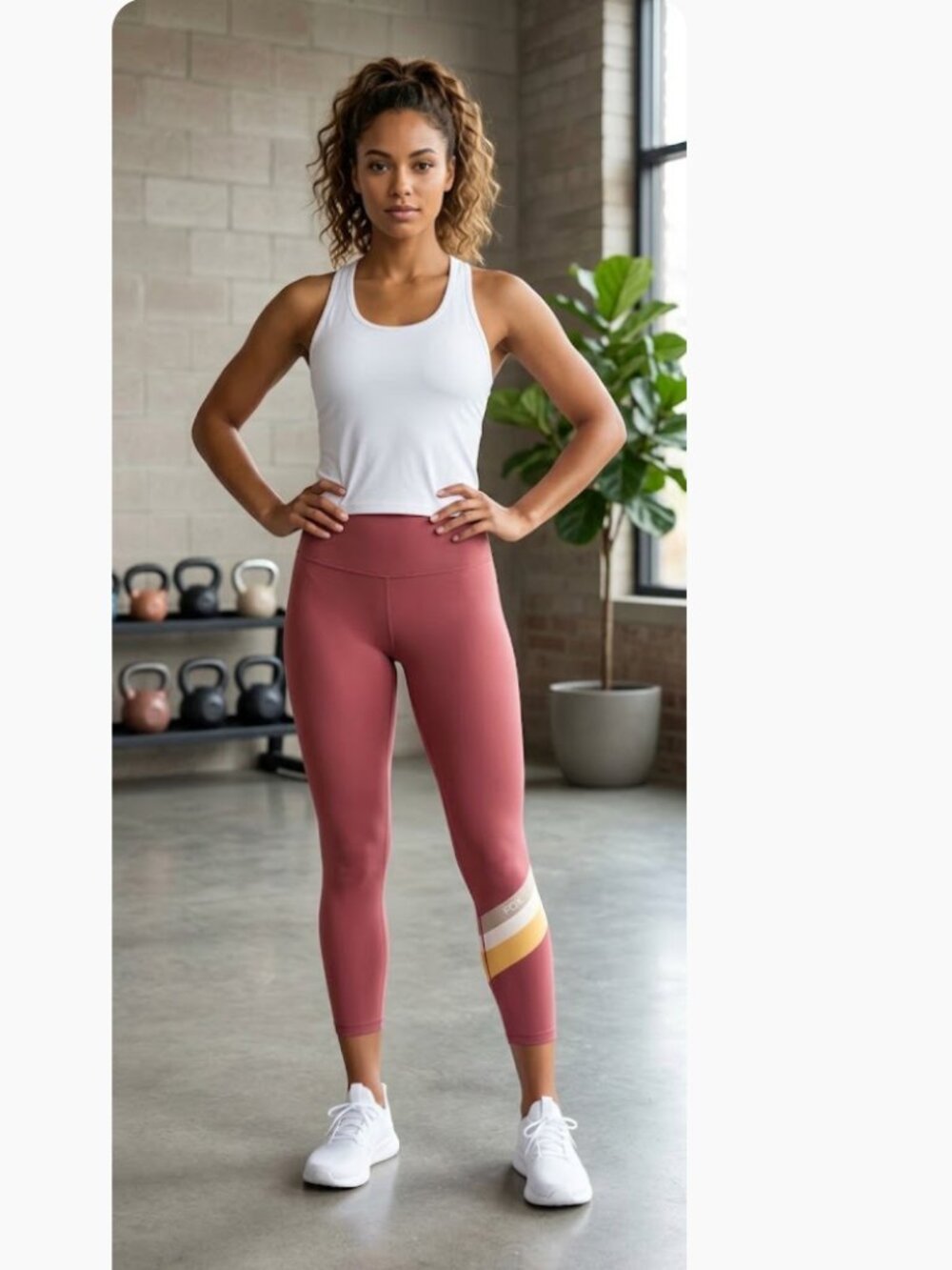 NWT WILDFOX Dry Rose & Gossamer Pink Saturn Ankle Leggings Medium